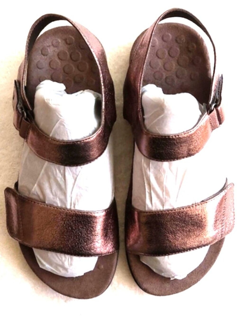 Vionic NEW Marsala WIDE-width arch support metallic bronze sandals US9.5=EU40